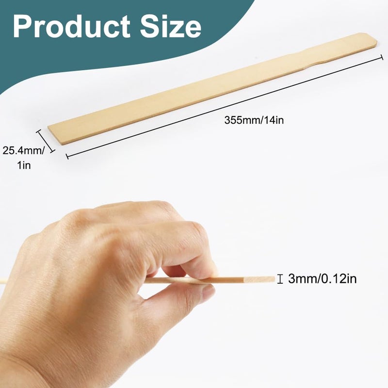 Kang&Chang 14 Inch Paint Stir Sticks, 50 pcs Craft Sticks for Mixing and DIY Crafts - Image 2